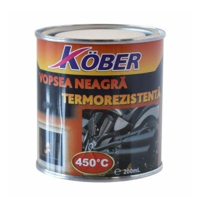 Vopsea termorezistenta neagra 450*C Kober 200ml