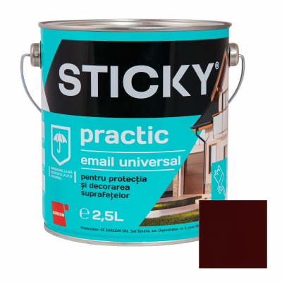Vopsea Sticky practic maro 2.5L