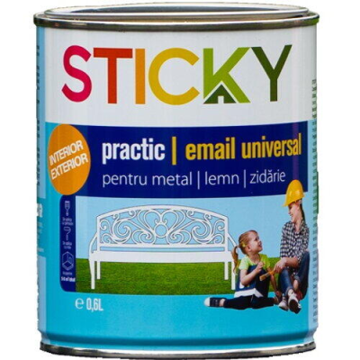 Vopsea Sticky practic negru 0.6L