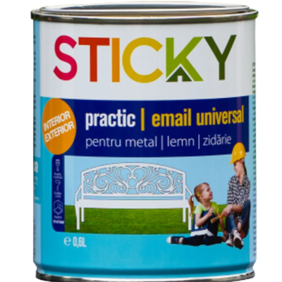 Vopsea Sticky practic gri 0.6L