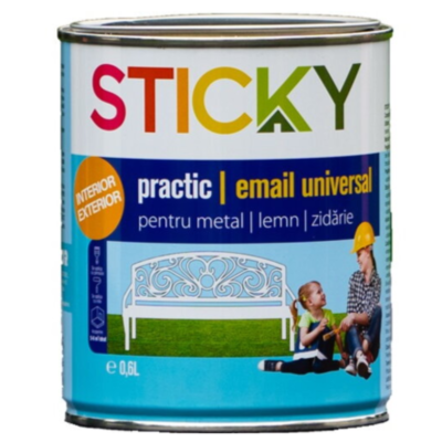 Vopsea Sticky practic alb 0.6L
