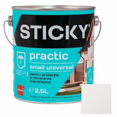 Vopsea Sticky practic alb 2.5L