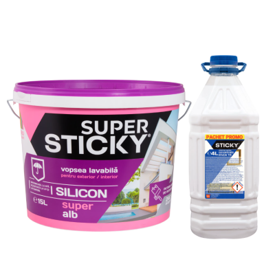 Var lavabil Super Sticky ext.silicon 15L+Amorsa 4L