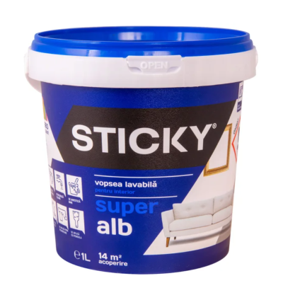 Var lavabil int.Sticky alb 1L