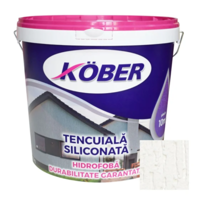 Tencuiala siliconata Kober scoarta copac baza alba 25 kg