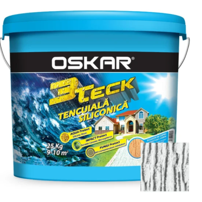 Tencuiala Oskar 3Teck alb grafit 25kg scoarta copac