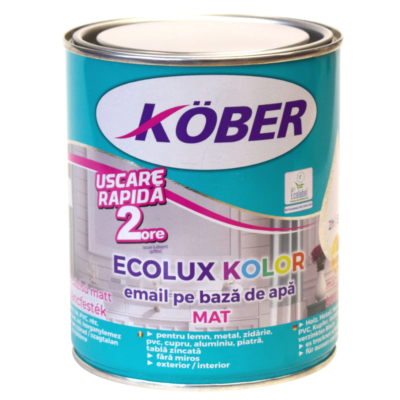 Ecolux kolor mat negru bz.de apa 0.6L