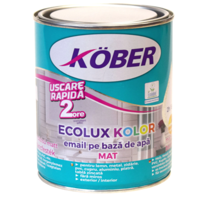 Ecolux kolor mat alb bz.de apa 2.5L