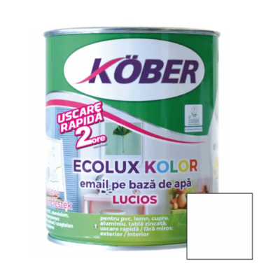 Ecolux kolor lucios alb bz.de apa 0.6L