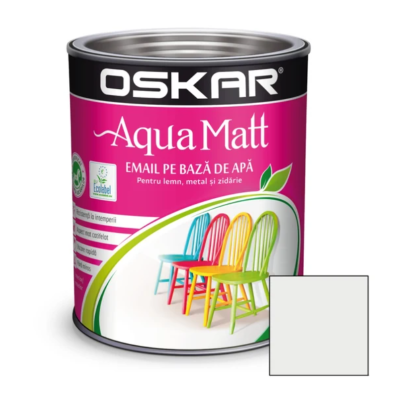 Oskar aqua matt alb murdar nordic 0.6 l