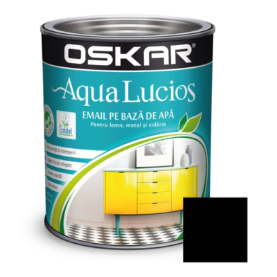 Oskar aqua lucios email negru accent 0.6L