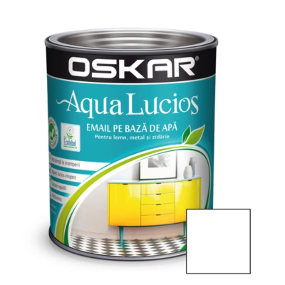 Oskar aqua lucios email alb pur 2.5L